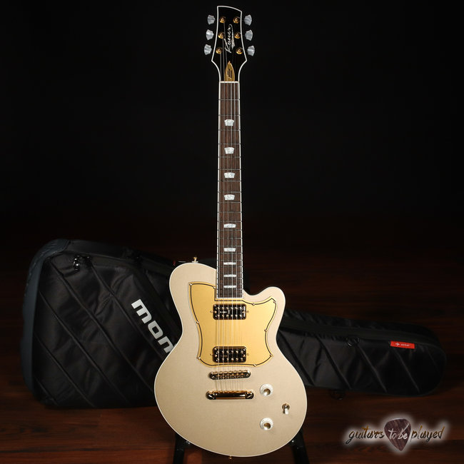 Kauer Starliner Express Electric Guitar w/ TV Jones PowerTrons – Shoreline Gold