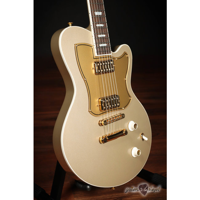 Kauer Starliner Express Electric Guitar w/ TV Jones PowerTrons – Shoreline Gold