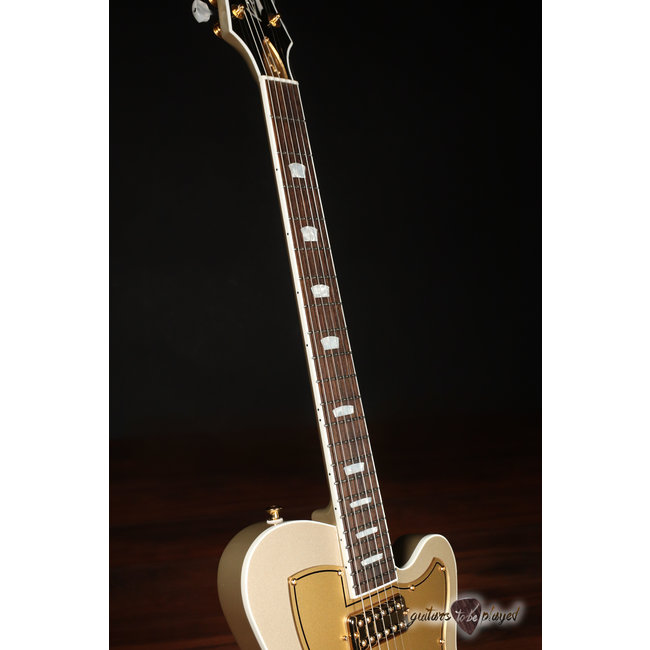 Kauer Starliner Express Electric Guitar w/ TV Jones PowerTrons – Shoreline Gold