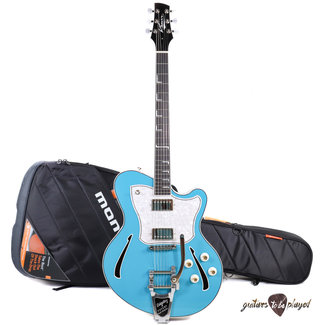 Kauer Super Chief "The Tree" Quilted Mahogany Back Semi-Hollow Guitar –Taos Blue
