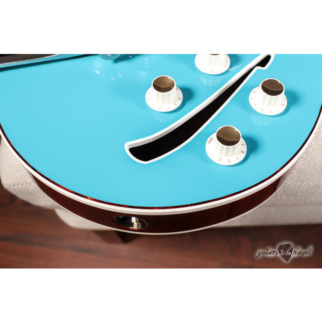 Kauer Super Chief "The Tree" Quilted Mahogany Back Semi-Hollow Guitar –Taos Blue