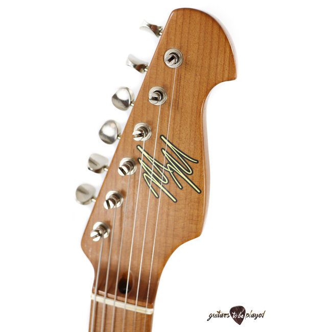 Mario Martin Guitars 1pc Swamp Ash S-Style w/ Lollar GoldFoils, Roasted Maple Neck - Sonic Blue