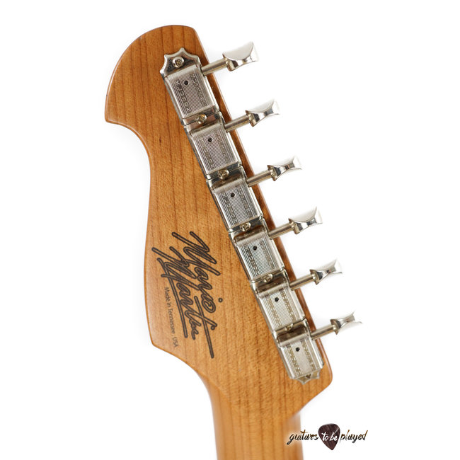 Mario Martin Guitars 1pc Swamp Ash S-Style w/ Lollar GoldFoils, Roasted Maple Neck - Sonic Blue