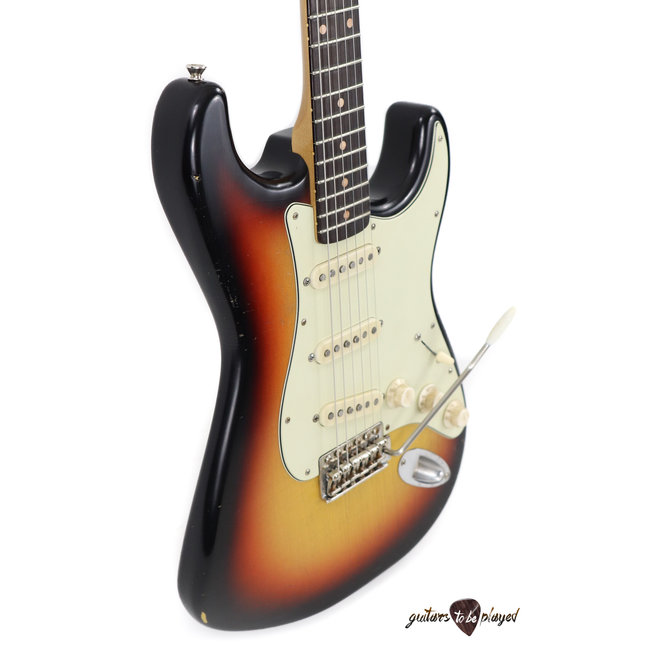 Mario Martin S-Style Guitar w/ Brazilian Rosewood Fingerboard – 3-Tone Sunburst