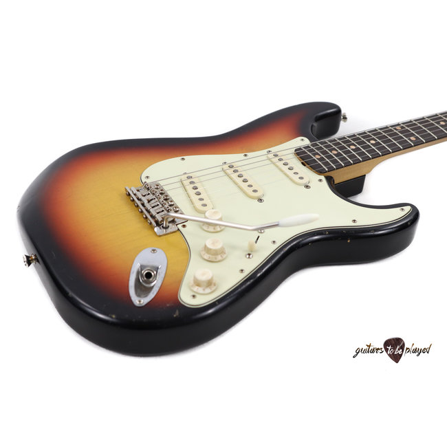 Mario Martin S-Style Guitar w/ Brazilian Rosewood Fingerboard – 3-Tone Sunburst