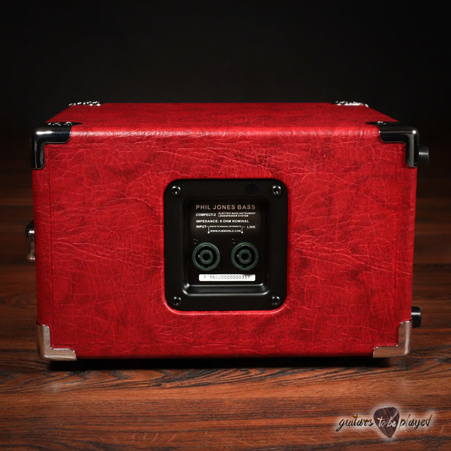 Phil Jones Bass C2 Compact 2x5” 200W 8-ohm Speaker Cabinet w/ Cover - Red
