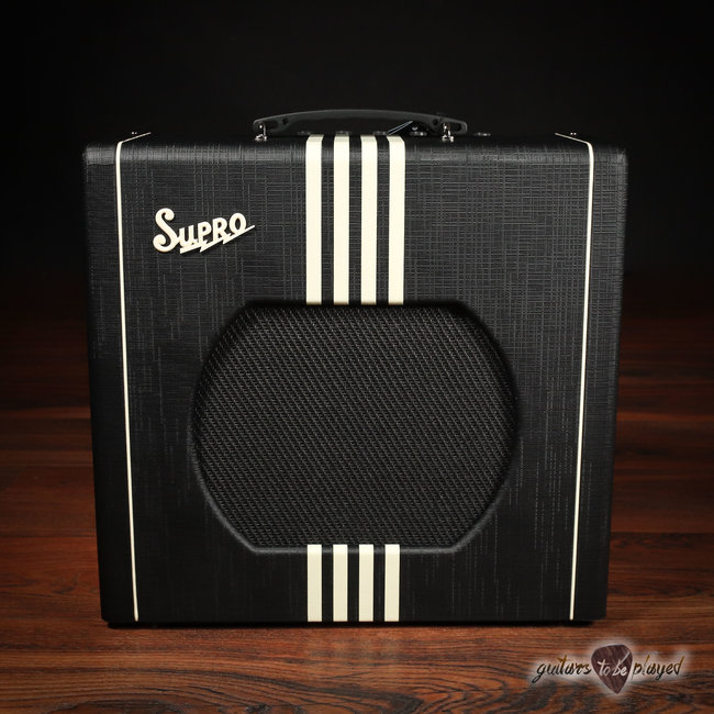 Supro 1822RBC Delta King 12 Reverb 15-Watt 1x12” Tube Combo Amp – Black & Cream