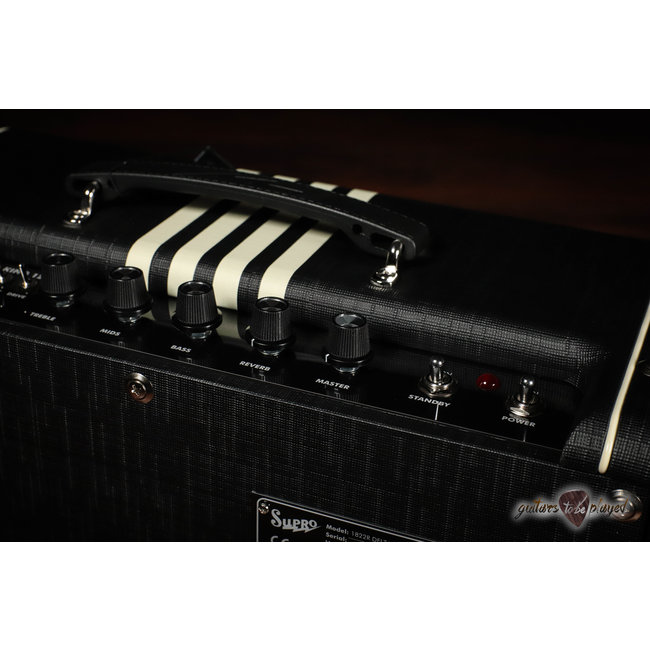Supro 1822RBC Delta King 12 Reverb 15-Watt 1x12” Tube Combo Amp – Black & Cream