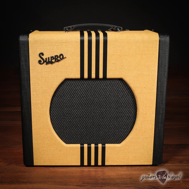 Supro 1822RTB Delta King 12 Reverb 15-Watt 1x12” Tube Combo Amp – Tweed & Black