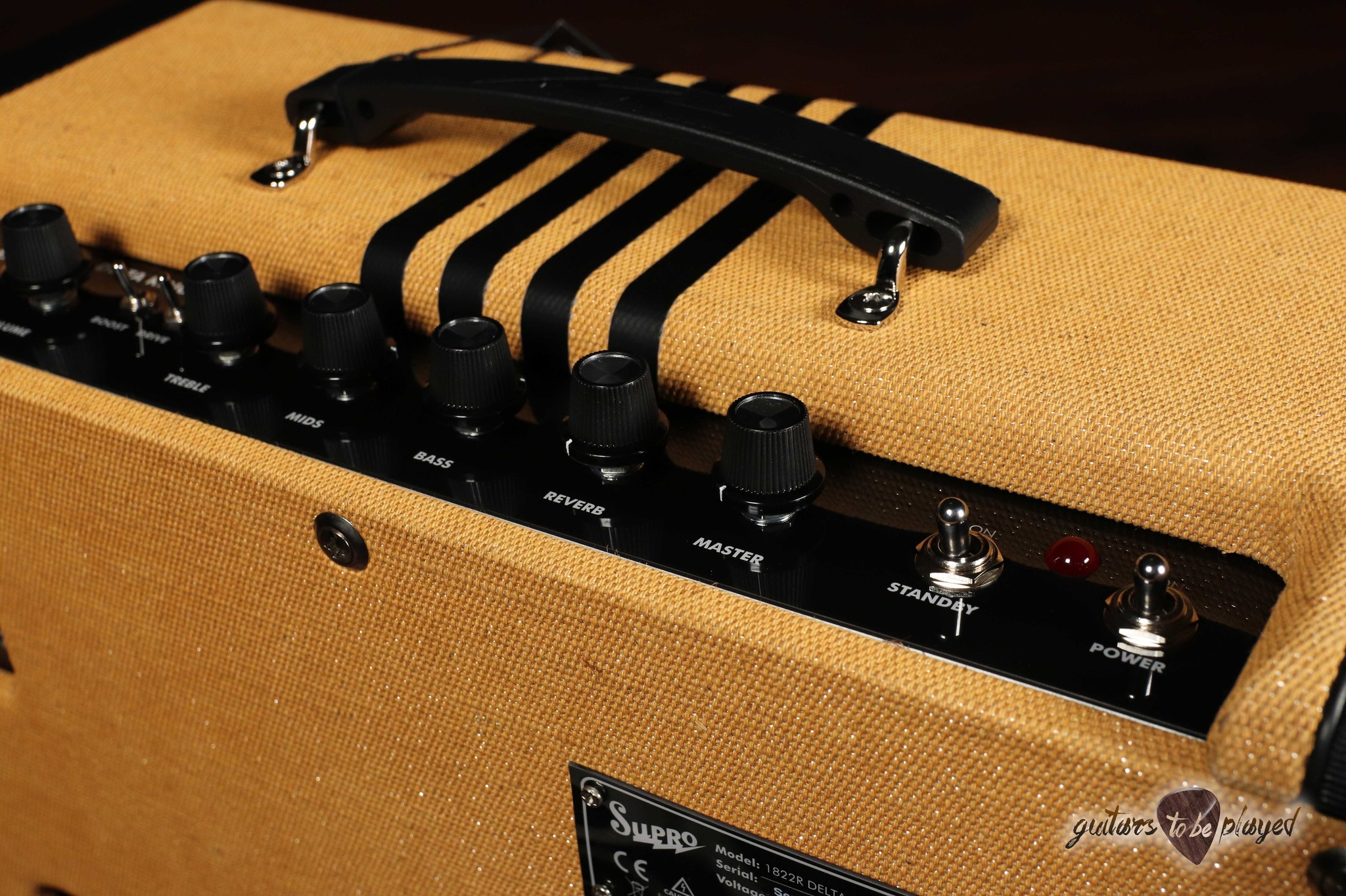 Supro 1822RTB Delta King 12 Reverb 15Watt 1x12” Tube Combo Amp Tweed & Black Guitars To Be