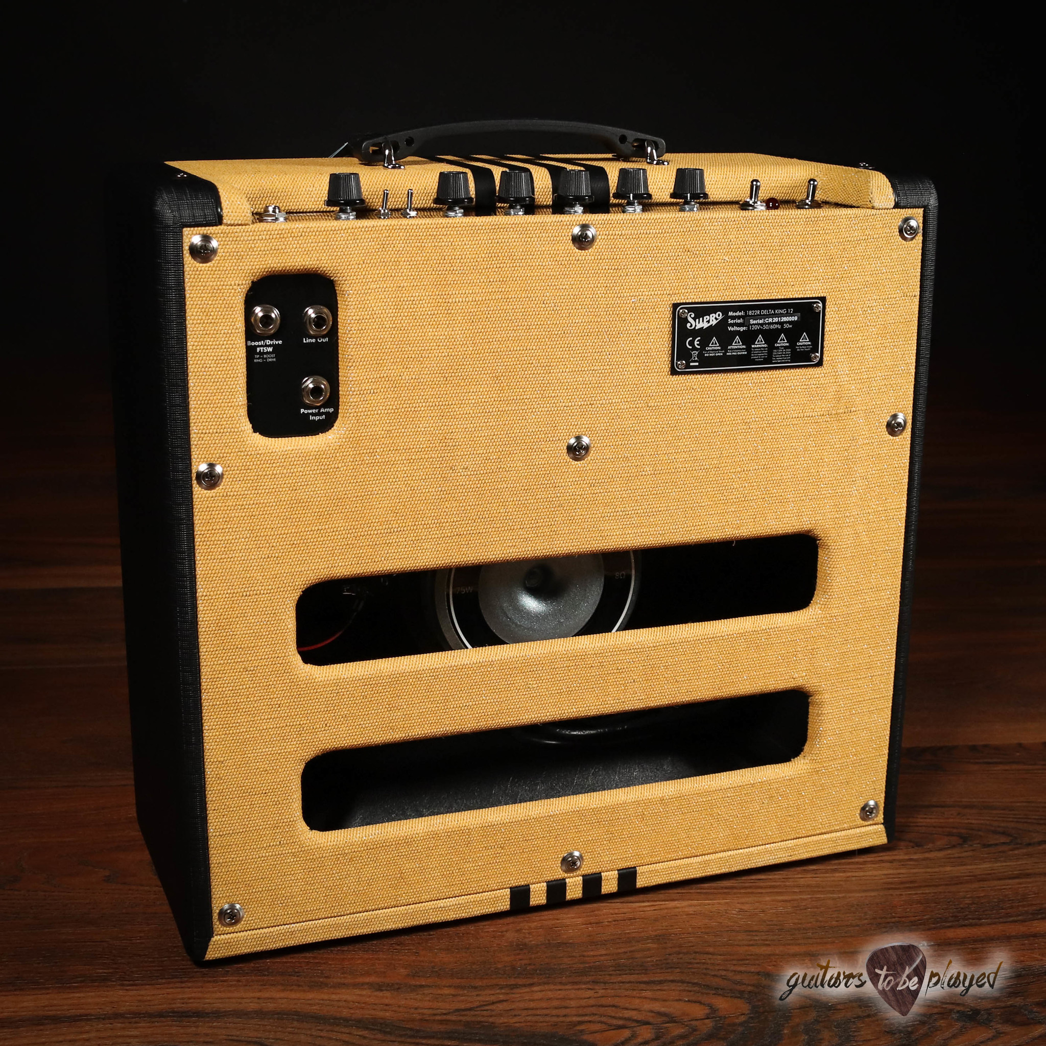 Supro 1822RTB Delta King 12 Reverb 15Watt 1x12” Tube Combo Amp Tweed & Black Guitars To Be