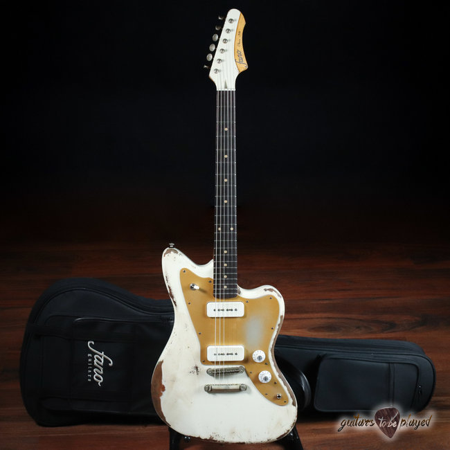 Fano JM6 Oltre Lollar Alnico Pole P-90 Electric Guitar w/ Gigbag – Olympic White