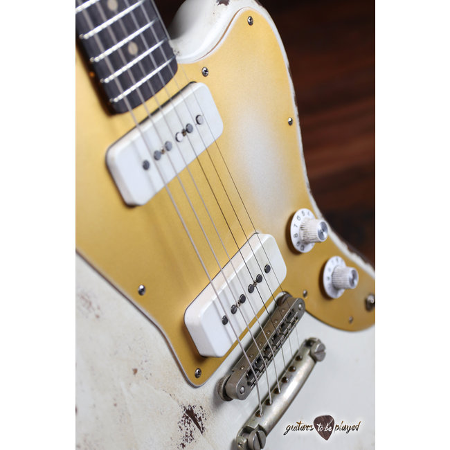 Fano JM6 Oltre Lollar Alnico Pole P-90 Electric Guitar w/ Gigbag – Olympic White