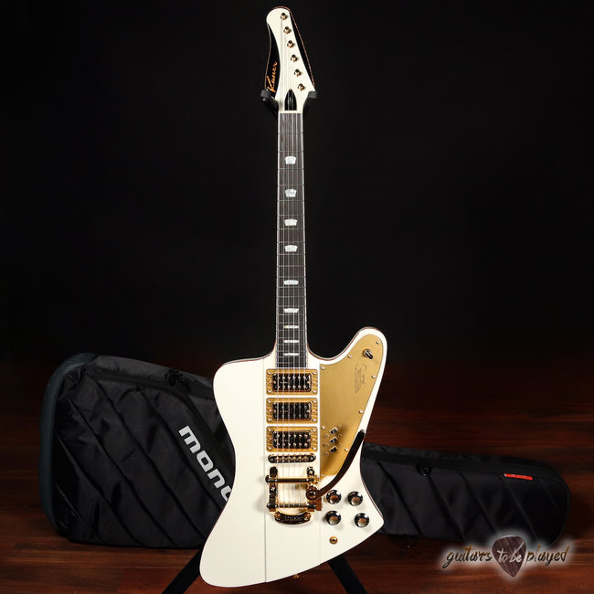 Kauer Banshee Limited Edition “Excalibur” w/ TV Jones & Bigsby – White & Gold