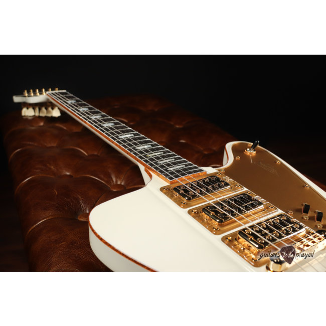 Kauer Banshee Limited Edition “Excalibur” w/ TV Jones & Bigsby – White & Gold