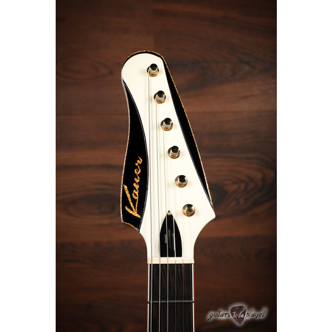 Kauer Banshee Limited Edition “Excalibur” w/ TV Jones & Bigsby – White & Gold