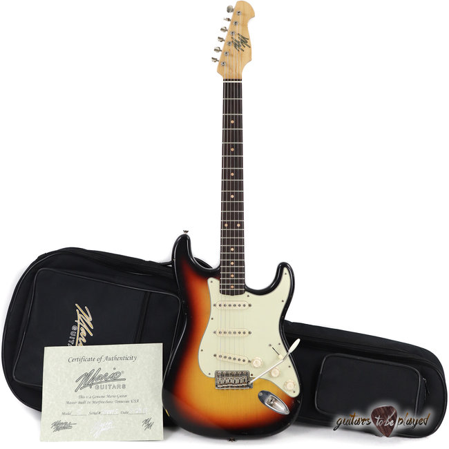 Mario Martin S-Style Guitar w/ Brazilian Rosewood Fingerboard – 3-Tone Sunburst