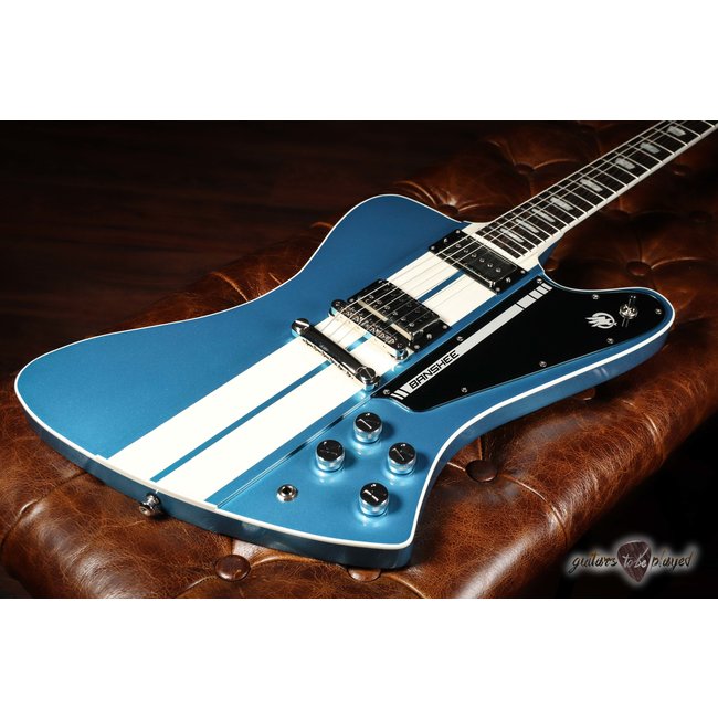 Kauer Banshee Mahogany Guitar w/ Lollar Novel90 & Imperial – Lake Placid Blue