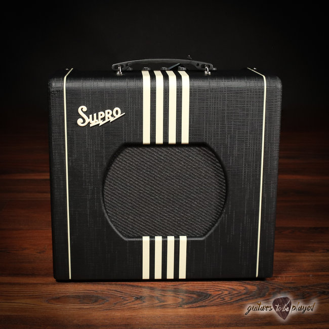 Supro 1820RBC Delta King 10 Reverb 5-Watt 1x10” Tube Combo Amp – Black & Cream