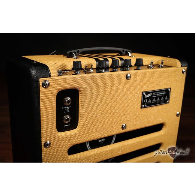 Supro 1820RTB Delta King 10 Reverb 5-Watt 1x10” Tube Combo Amp – Tweed & Black