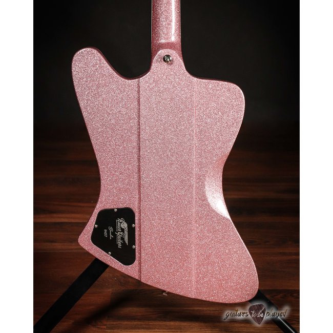 Kauer Banshee Deluxe w/ Maple Cap & Wolfetone Humbuckers – Pink Sparkle