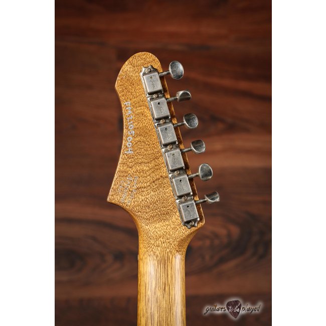 Fano PX6 Alt de Facto Korina Set Neck & Lollar Firebird Guitar – Vintage Amber