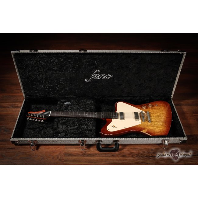 Fano PX6 Alt de Facto Korina Body/Mahogany Set Neck w/ Lollars – Faded Tea Burst