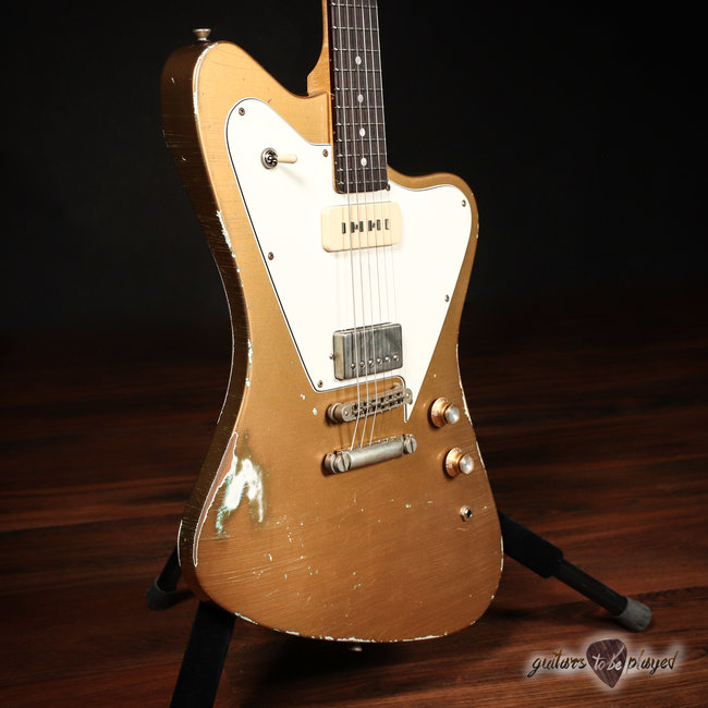 Fano PX6 Oltre Lollar Staple P-90/Imperial Electric Guitar w/ Gigbag – Gold Top