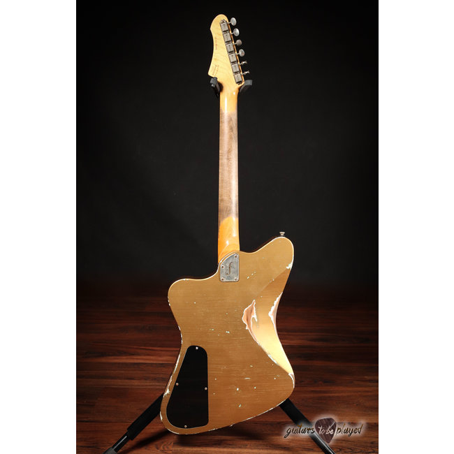 Fano PX6 Oltre Lollar Staple P-90/Imperial Electric Guitar w/ Gigbag – Gold Top