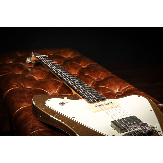 Fano PX6 Oltre Lollar Staple P-90/Imperial Electric Guitar w/ Gigbag – Gold Top