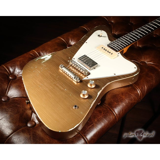 Fano PX6 Oltre Lollar Staple P-90/Imperial Electric Guitar w/ Gigbag – Gold Top