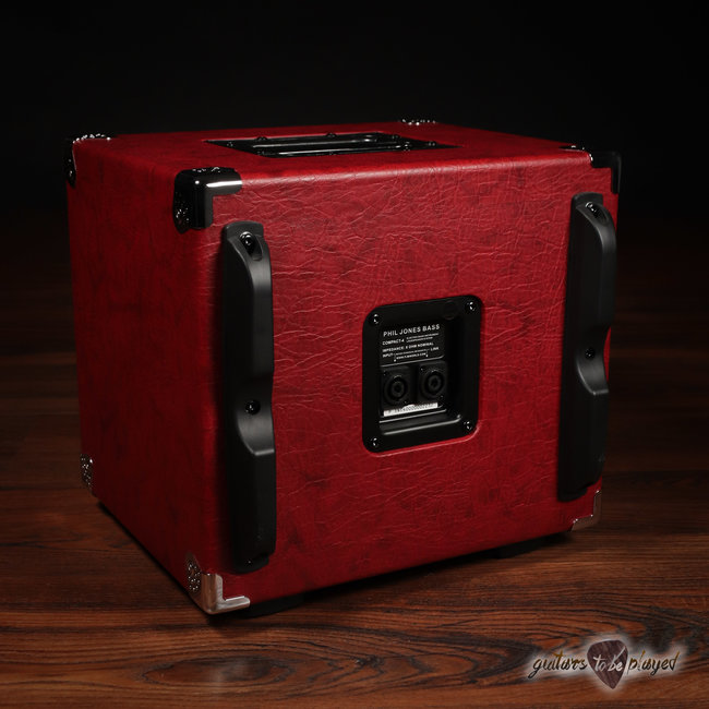 Phil Jones Bass C4 Compact 4x5” 400W 8-ohm Speaker Cabinet w/ Cover - Red