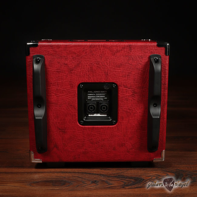 Phil Jones Bass C4 Compact 4x5” 400W 8-ohm Speaker Cabinet w/ Cover - Red