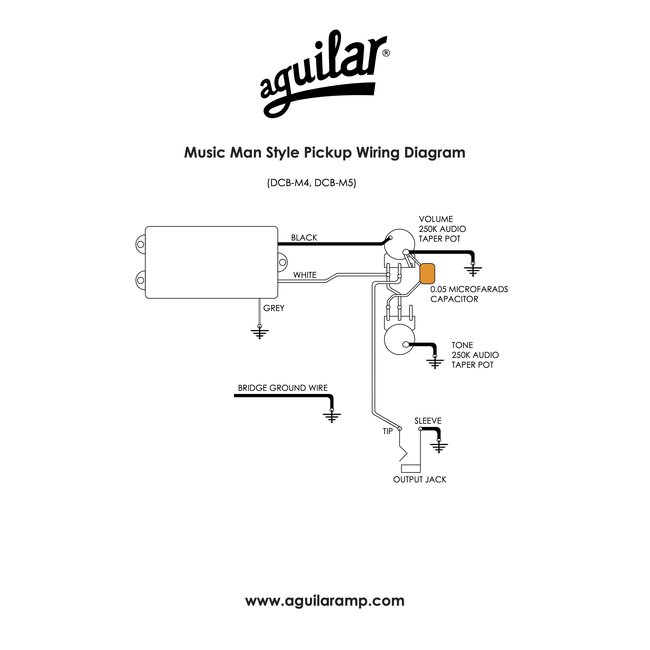 Aguilar DCB-5M 5-String Dual Ceramic Bar Music Man Style Pickup (DCB-M5)
