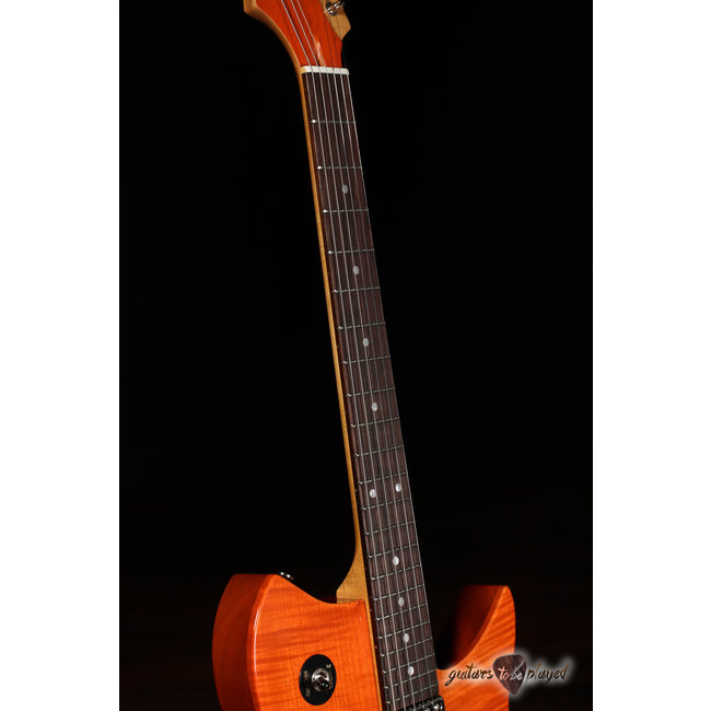 Fano RB6T Thinline Alt de Facto Flame Maple w/ TV Jones & Bigsby – Faded Cherry