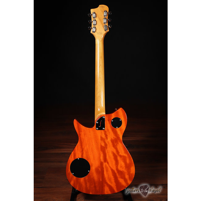 Fano RB6T Thinline Alt de Facto Flame Maple w/ TV Jones & Bigsby – Faded Cherry