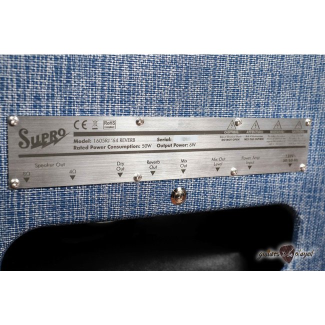 Supro 1605RJ ‘64 Reverb 5-Watt 1x8” Tube Combo Amp w/ Jensen Speaker