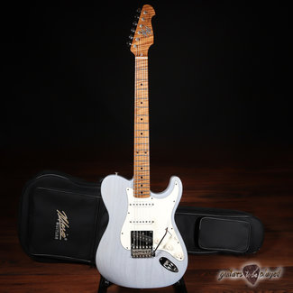 Mario Guitars Mario Martin Guitars Honcho, Swamp Ash, Roasted Flame Maple Neck – Carolina Blue