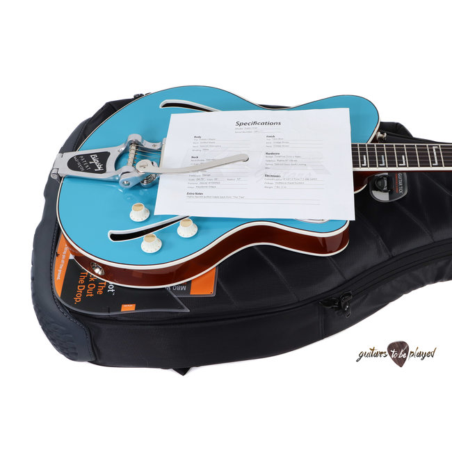 Kauer Super Chief "The Tree" Quilted Mahogany Back Semi-Hollow Guitar –Taos Blue