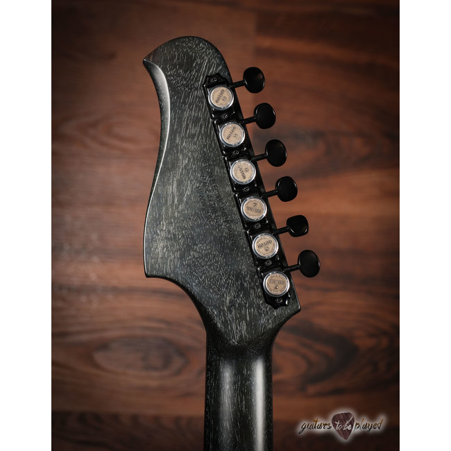 Shelton Solar-Sonic Mahogany Guitar w/ Novak JMWR Pickups – Static Blue Dog Hair