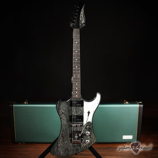 Shelton Electric Instruments Shelton Solar-Sonic Mahogany Guitar w/ Novak JMWR Pickups – Static Blue Dog Hair