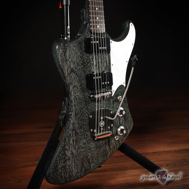 Shelton Solar-Sonic Mahogany Guitar w/ Novak JMWR Pickups – Static Blue Dog Hair