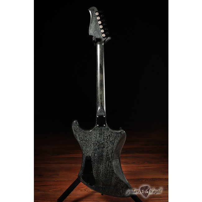 Shelton Solar-Sonic Mahogany Guitar w/ Novak JMWR Pickups – Static Blue Dog Hair