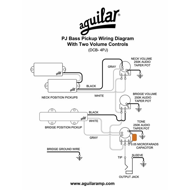 Aguilar DCB-4P/J 4-String Dual Ceramic Bar Hum-Canceling Bass Pickups (DCB-4PJ)