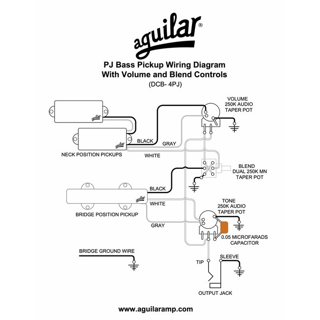 Aguilar DCB-4P/J 4-String Dual Ceramic Bar Hum-Canceling Bass Pickups (DCB-4PJ)