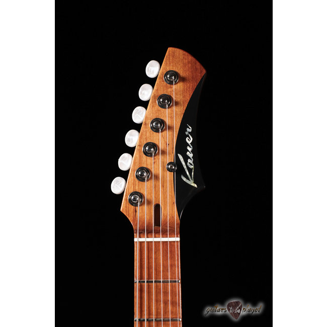 Kauer Korona Roasted Pine Body & Roasted Maple Neck Guitar – Tapioca Translucent