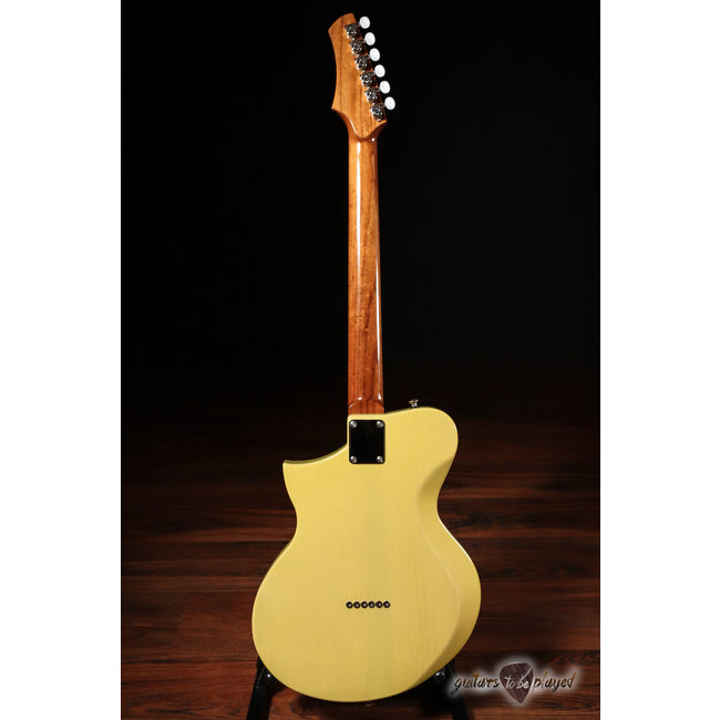 Kauer Korona Roasted Pine Body & Roasted Maple Neck Guitar – Tapioca Translucent