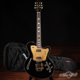 Kauer Super Chief Black “Excalibur” Semi-Hollow Guitar w/ TV Jones & Bigsby