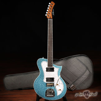 Kauer Korona Swamp Ash Guitar, Lollar Regals, Descendant Vibrato –Sky Blue Flake