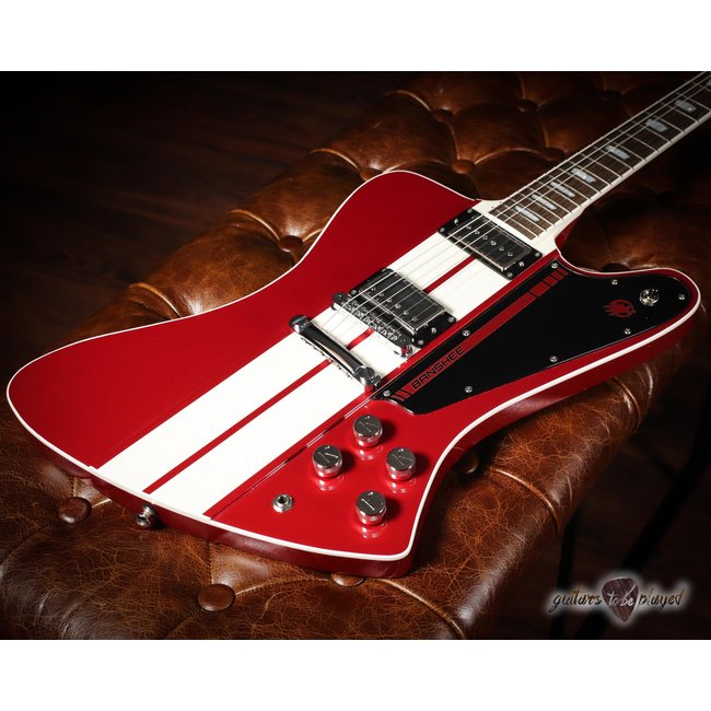 Kauer Banshee Mahogany Guitar w/ Lollar Novel90 & Imperial – Candy Apple Red